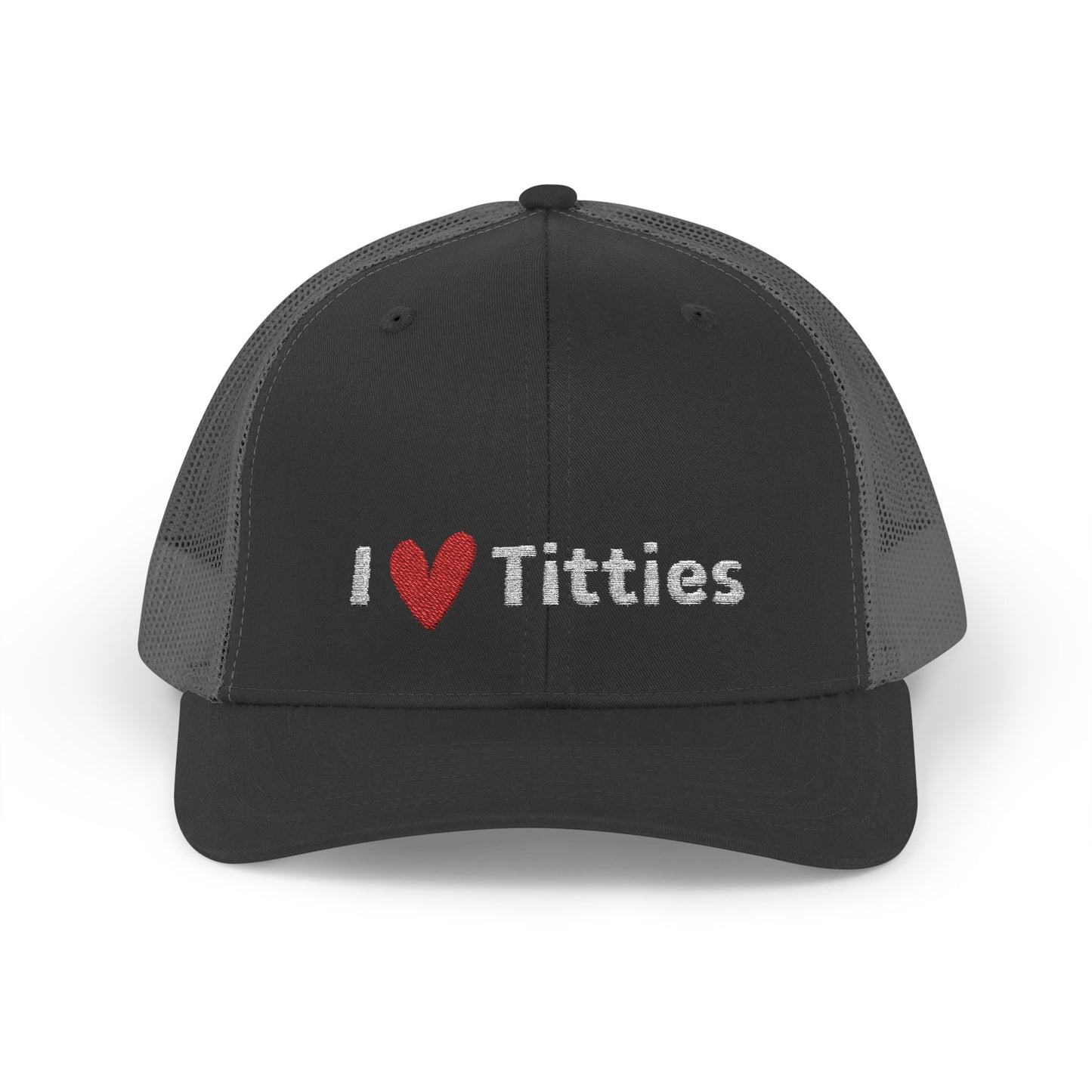 I ❤️ Titties Snapback Trucker Cap